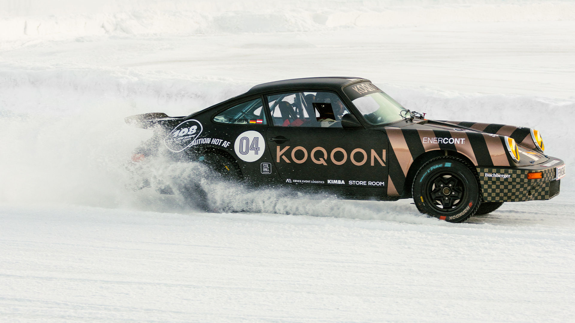 Koqoon Porsche fährt auf Eis Zell am See edit